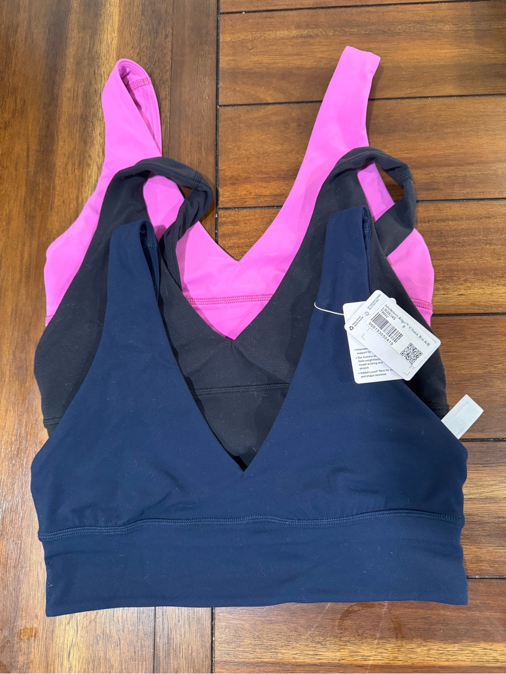 lululemon athletica Sports Bras - Navy, Black, Bright Pink
